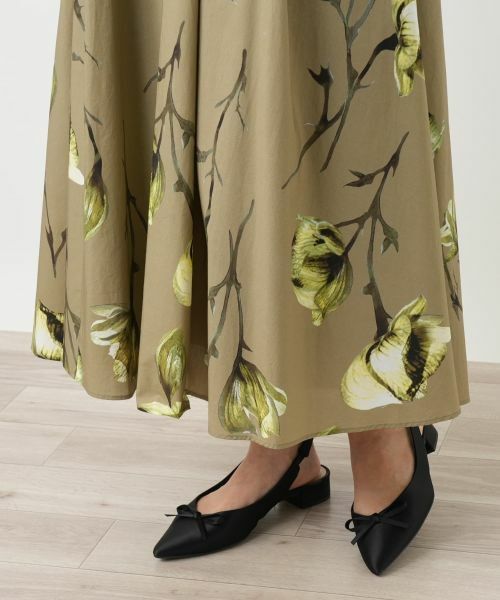 Leilian / レリアン ミニ・ひざ丈スカート | フラワープリントスカート | 詳細10