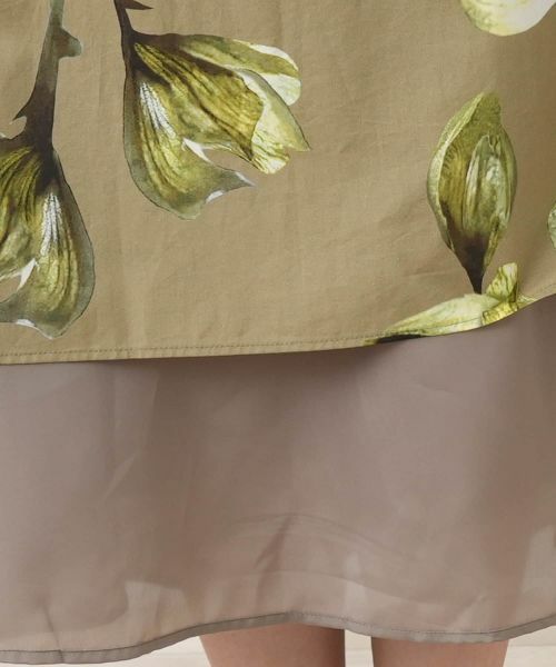 Leilian / レリアン ミニ・ひざ丈スカート | フラワープリントスカート | 詳細11