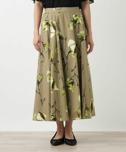 Leilian / レリアン ミニ・ひざ丈スカート | フラワープリントスカート | 詳細4