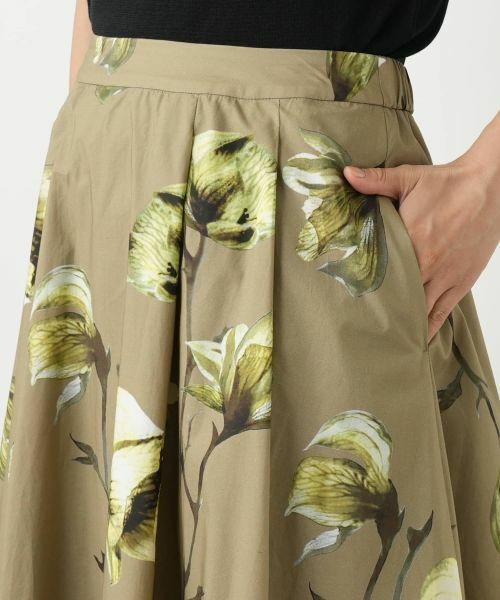 Leilian / レリアン ミニ・ひざ丈スカート | フラワープリントスカート | 詳細9