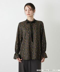 Leilian / レリアン シャツ・ブラウス | 小花柄ボウタイブラウス