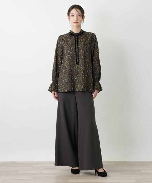 Leilian / レリアン シャツ・ブラウス | 小花柄ボウタイブラウス | 詳細1