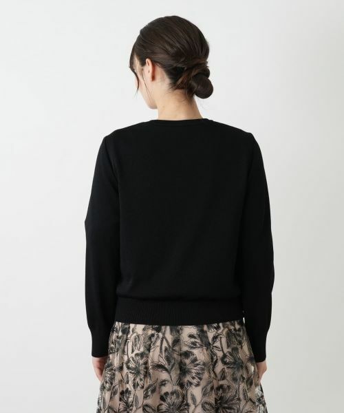 Leilian / レリアン カーディガン・ボレロ | ボタニカル柄切替カーディガン | 詳細6