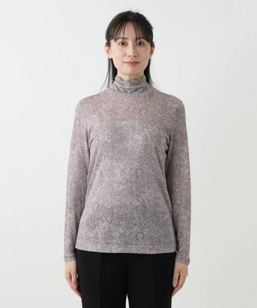 Leilian / レリアン カットソー | ラメペイズリー柄ハイネックカットソー【Leilian WHITE LABEL】 | 詳細7