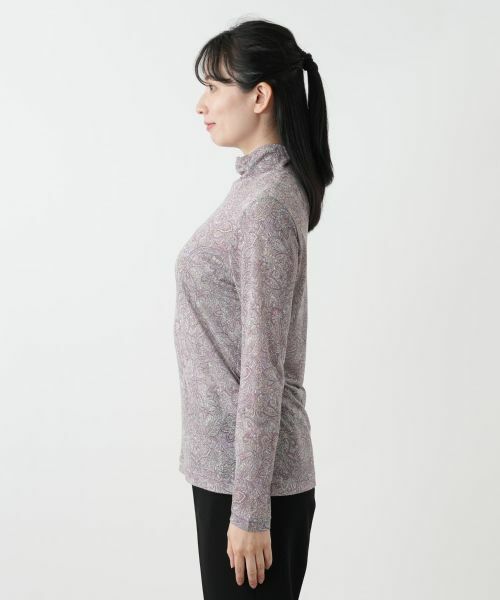 Leilian / レリアン カットソー | ラメペイズリー柄ハイネックカットソー【Leilian WHITE LABEL】 | 詳細8