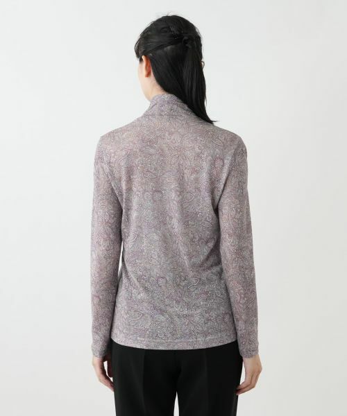 Leilian / レリアン カットソー | ラメペイズリー柄ハイネックカットソー【Leilian WHITE LABEL】 | 詳細9