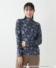 Leilian / レリアン カットソー | ペイズリー柄ハイネックカットソー【Leilian WHITE LABEL】