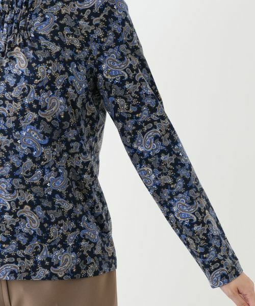 Leilian / レリアン カットソー | ペイズリー柄ハイネックカットソー【Leilian WHITE LABEL】 | 詳細12