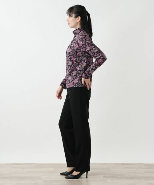 Leilian / レリアン カットソー | ペイズリー柄ハイネックカットソー【Leilian WHITE LABEL】 | 詳細2