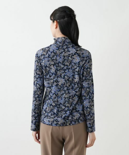 Leilian / レリアン カットソー | ペイズリー柄ハイネックカットソー【Leilian WHITE LABEL】 | 詳細9