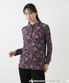 Leilian / レリアン ポロシャツ | ペイズリー柄ブラウス【Leilian WHITE LABEL】