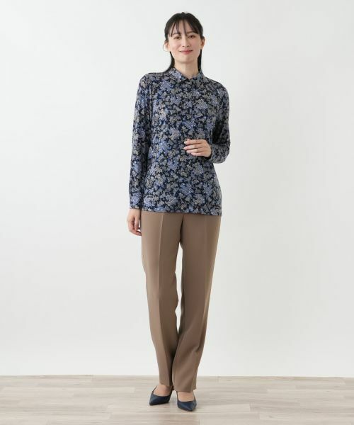 Leilian / レリアン ポロシャツ | ペイズリー柄ブラウス【Leilian WHITE LABEL】 | 詳細1