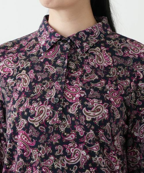 Leilian / レリアン ポロシャツ | ペイズリー柄ブラウス【Leilian WHITE LABEL】 | 詳細10