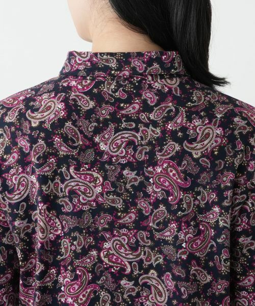 Leilian / レリアン ポロシャツ | ペイズリー柄ブラウス【Leilian WHITE LABEL】 | 詳細11