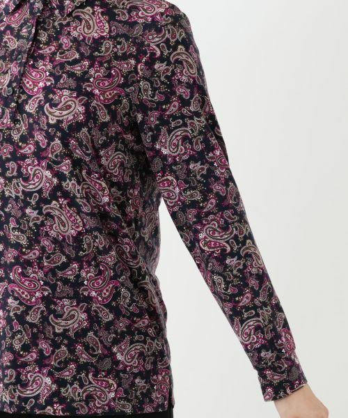 Leilian / レリアン ポロシャツ | ペイズリー柄ブラウス【Leilian WHITE LABEL】 | 詳細12