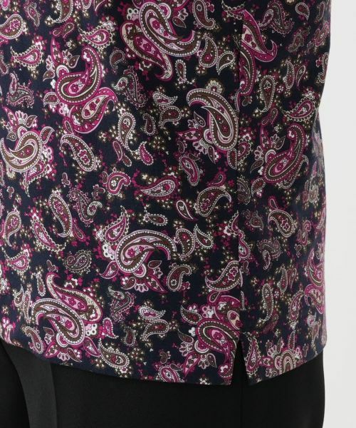Leilian / レリアン ポロシャツ | ペイズリー柄ブラウス【Leilian WHITE LABEL】 | 詳細13