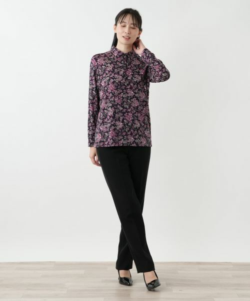 Leilian / レリアン ポロシャツ | ペイズリー柄ブラウス【Leilian WHITE LABEL】 | 詳細4