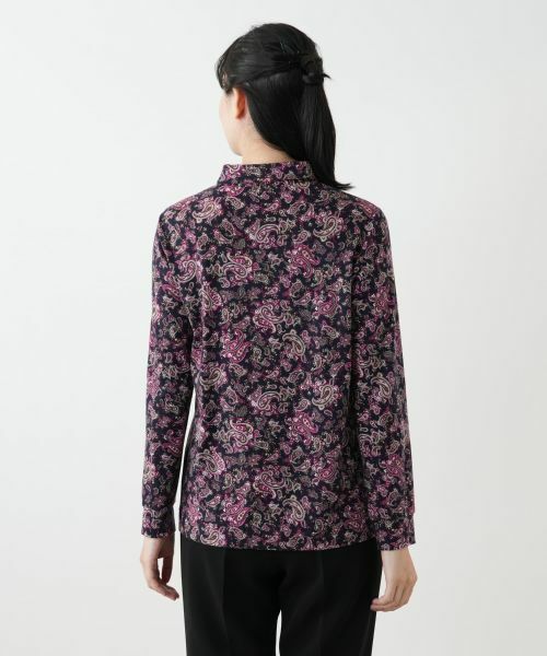 Leilian / レリアン ポロシャツ | ペイズリー柄ブラウス【Leilian WHITE LABEL】 | 詳細9