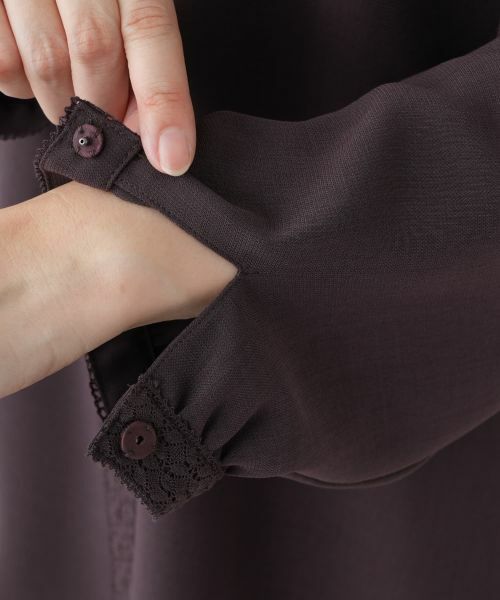 Leilian / レリアン シャツ・ブラウス | レーストリムブラウス【Leilian WHITE LABEL】 | 詳細13