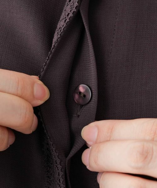 Leilian / レリアン シャツ・ブラウス | レーストリムブラウス【Leilian WHITE LABEL】 | 詳細14