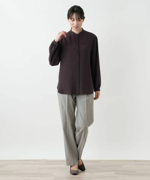 Leilian / レリアン シャツ・ブラウス | レーストリムブラウス【Leilian WHITE LABEL】 | 詳細4