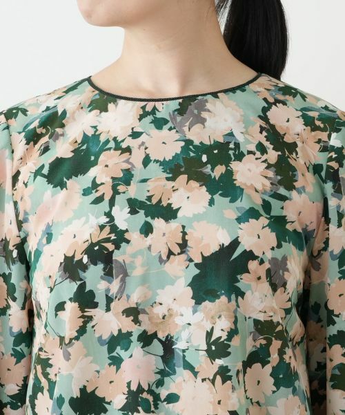 Leilian / レリアン シャツ・ブラウス | 花柄チュニックブラウス【Leilian WHITE LABEL】 | 詳細10