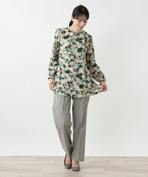 Leilian / レリアン シャツ・ブラウス | 花柄チュニックブラウス【Leilian WHITE LABEL】 | 詳細4