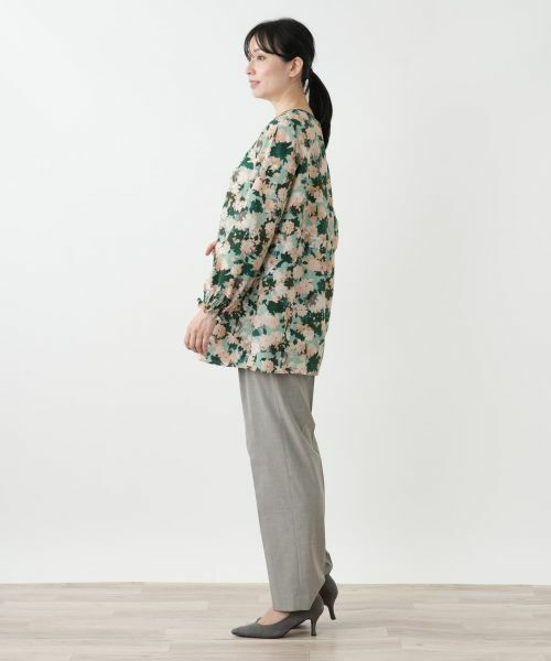Leilian / レリアン シャツ・ブラウス | 花柄チュニックブラウス【Leilian WHITE LABEL】 | 詳細5