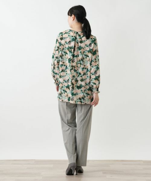 Leilian / レリアン シャツ・ブラウス | 花柄チュニックブラウス【Leilian WHITE LABEL】 | 詳細6