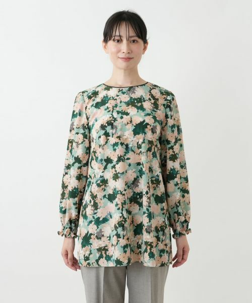 Leilian / レリアン シャツ・ブラウス | 花柄チュニックブラウス【Leilian WHITE LABEL】 | 詳細7