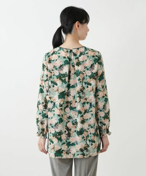 Leilian / レリアン シャツ・ブラウス | 花柄チュニックブラウス【Leilian WHITE LABEL】 | 詳細9