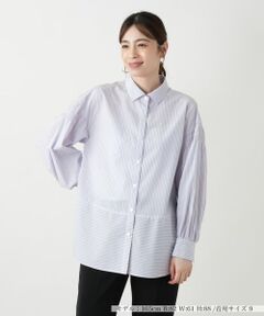 Leilian / レリアン シャツ・ブラウス | ストライプ切替ブラウス【MUSE BY ROCHAS Premiere】