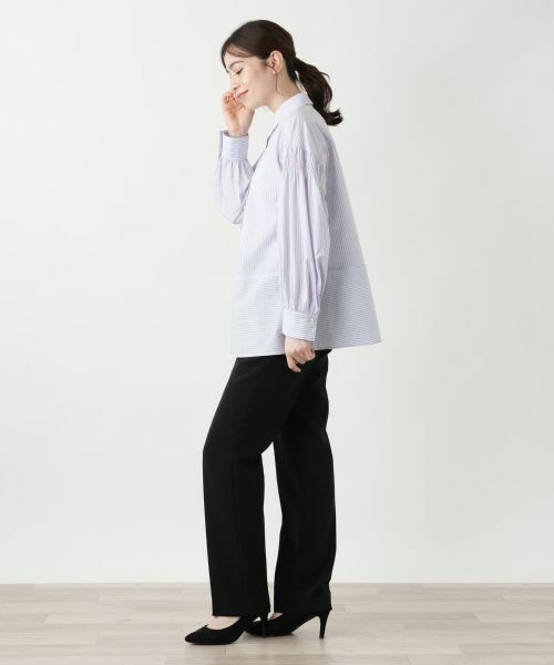 Leilian / レリアン シャツ・ブラウス | ストライプ切替ブラウス【MUSE BY ROCHAS Premiere】 | 詳細2