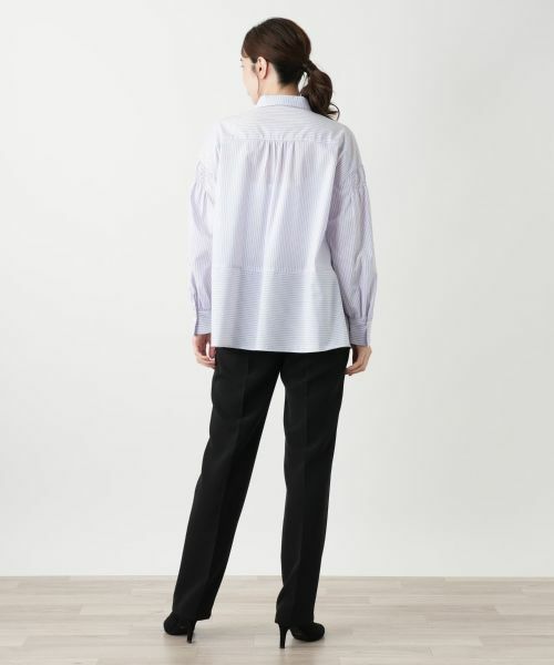 Leilian / レリアン シャツ・ブラウス | ストライプ切替ブラウス【MUSE BY ROCHAS Premiere】 | 詳細3