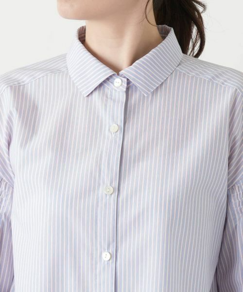 Leilian / レリアン シャツ・ブラウス | ストライプ切替ブラウス【MUSE BY ROCHAS Premiere】 | 詳細7