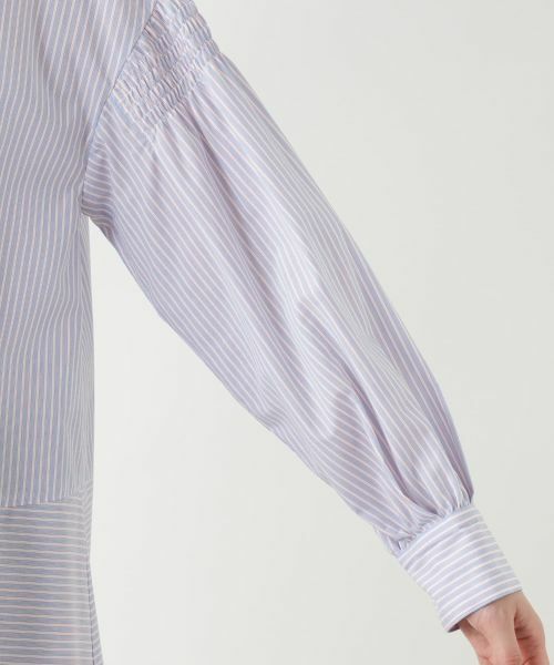 Leilian / レリアン シャツ・ブラウス | ストライプ切替ブラウス【MUSE BY ROCHAS Premiere】 | 詳細9
