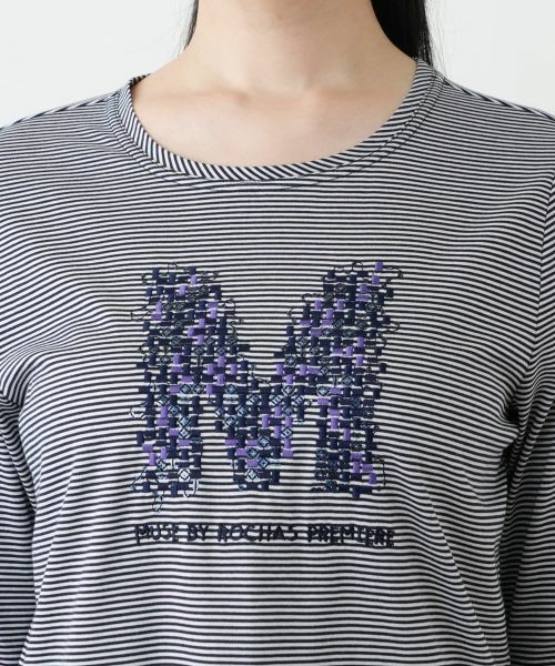 Leilian / レリアン カットソー | 刺繍ボーダーカットソー【MUSE BY ROCHAS Premiere】 | 詳細10