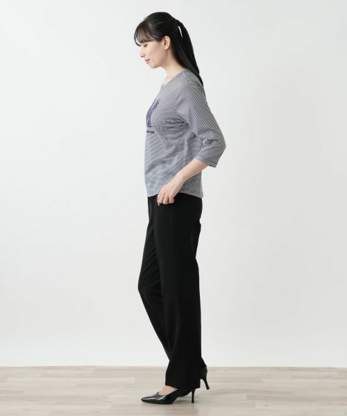 Leilian / レリアン カットソー | 刺繍ボーダーカットソー【MUSE BY ROCHAS Premiere】 | 詳細5