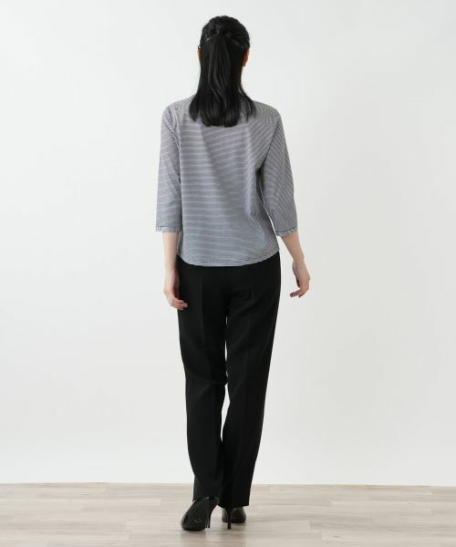 Leilian / レリアン カットソー | 刺繍ボーダーカットソー【MUSE BY ROCHAS Premiere】 | 詳細6