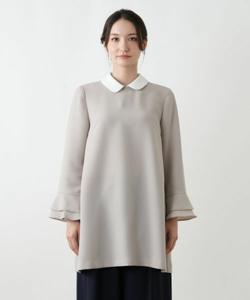 Leilian / レリアン シャツ・ブラウス | ラウンドカラーチュニックブラウス | 詳細13