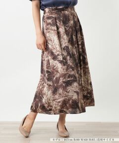 Leilian / レリアン ミニ・ひざ丈スカート | プリントフレアスカート