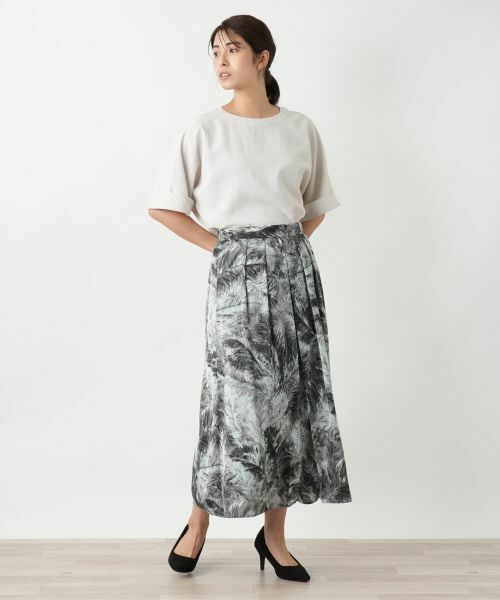 Leilian / レリアン ミニ・ひざ丈スカート | プリントフレアスカート | 詳細15