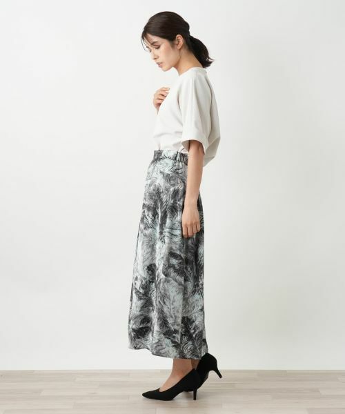 Leilian / レリアン ミニ・ひざ丈スカート | プリントフレアスカート | 詳細16