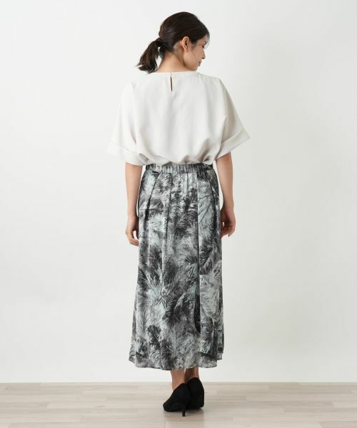 Leilian / レリアン ミニ・ひざ丈スカート | プリントフレアスカート | 詳細17