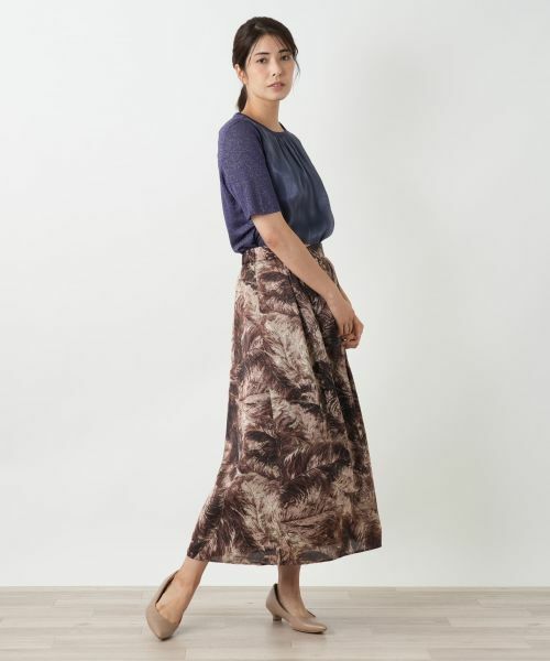 Leilian / レリアン ミニ・ひざ丈スカート | プリントフレアスカート | 詳細18