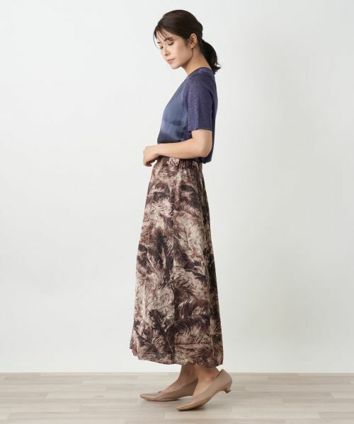 Leilian / レリアン ミニ・ひざ丈スカート | プリントフレアスカート | 詳細19