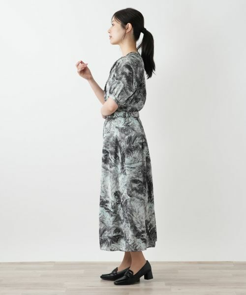 Leilian / レリアン ミニ・ひざ丈スカート | プリントフレアスカート | 詳細2