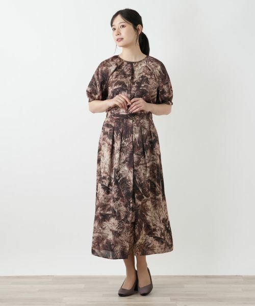 Leilian / レリアン ミニ・ひざ丈スカート | プリントフレアスカート | 詳細4