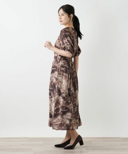 Leilian / レリアン ミニ・ひざ丈スカート | プリントフレアスカート | 詳細5