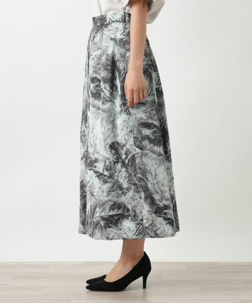 Leilian / レリアン ミニ・ひざ丈スカート | プリントフレアスカート | 詳細8